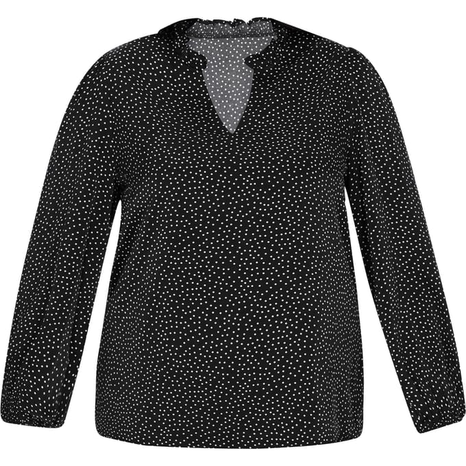 Faina Grote maat blouse vrouwen zwart