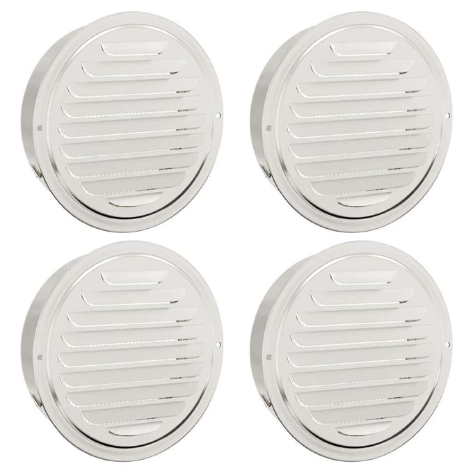 Jeu de Grilles de Ventilation 4 pcs Argent 200 mm Acier Inoxydable