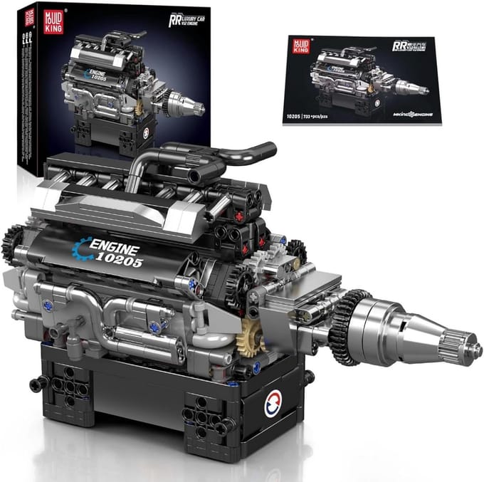 Bouwmodel Motor - Techniek Set - Model Bouwen - Elektrisch Dynamisch - 733 Delen - Multicolor