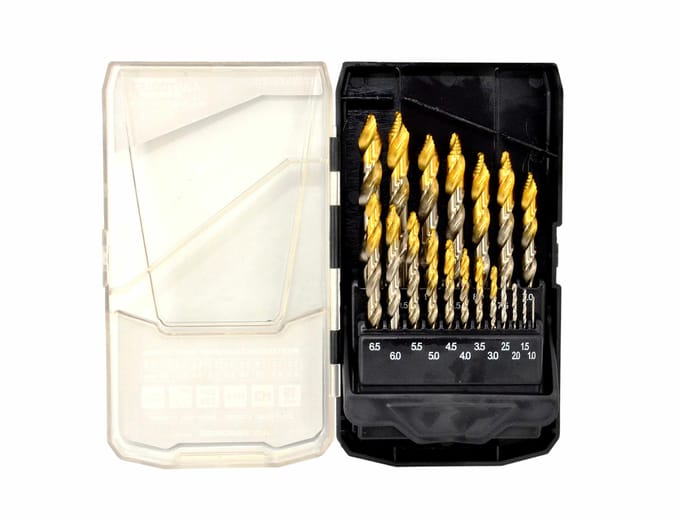 Awtools Black Line - Metaalboor Set - HSS-M2 - TiN Coating - 19 Stuks