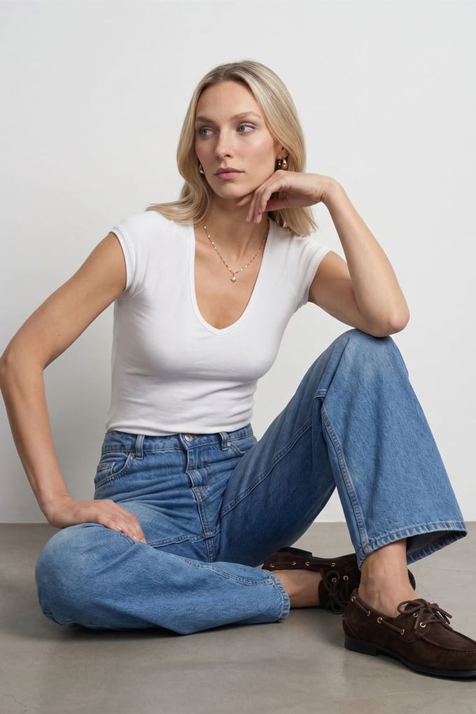 Slim Fit Crop Jersey Top
