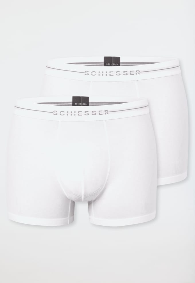 Schiesser 2PACK Shorts Cotton Flex - Heren - Onderbroek wit