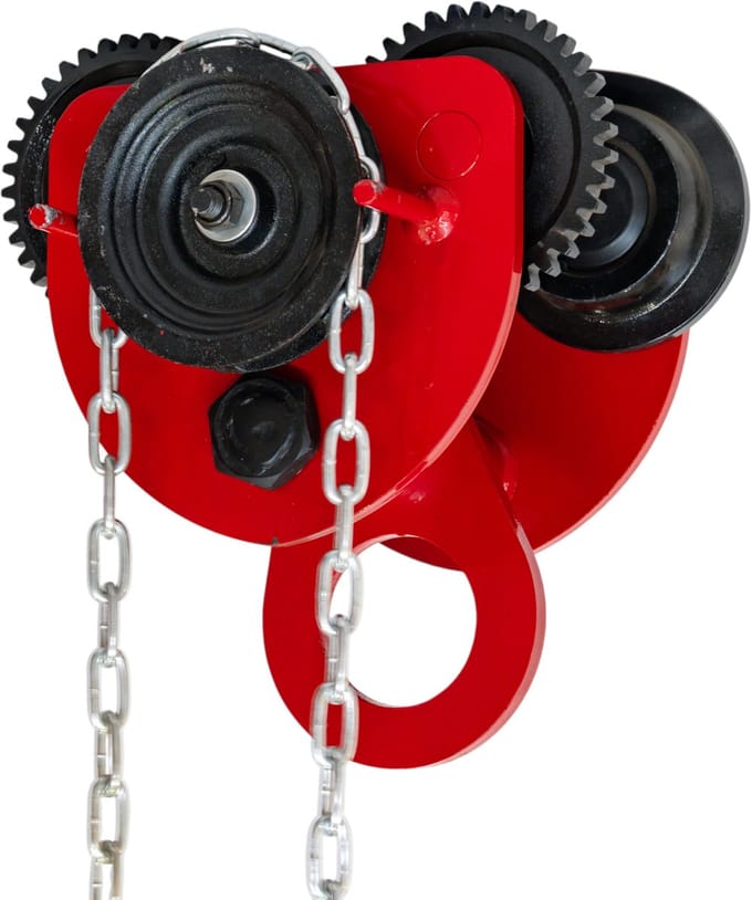 Loopkat 2 ton met kettingaandrijving voor takels MW Tools HNRKG2T