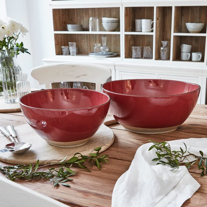 LOBERON Saladekom set van 2 Biarré rood