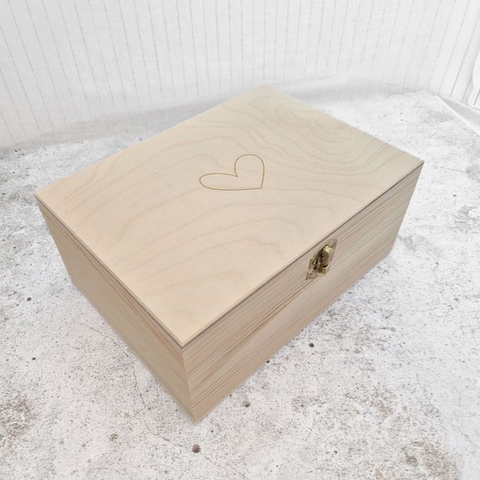 Bewaarkistje | Herinneringenbox | A5 formaat | hartje | Fien & Feau