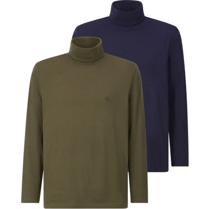 Babista herren Shirts Met Lange Mouwen, Set Van 2 - 44/46 - donkerblauw - Plus Size