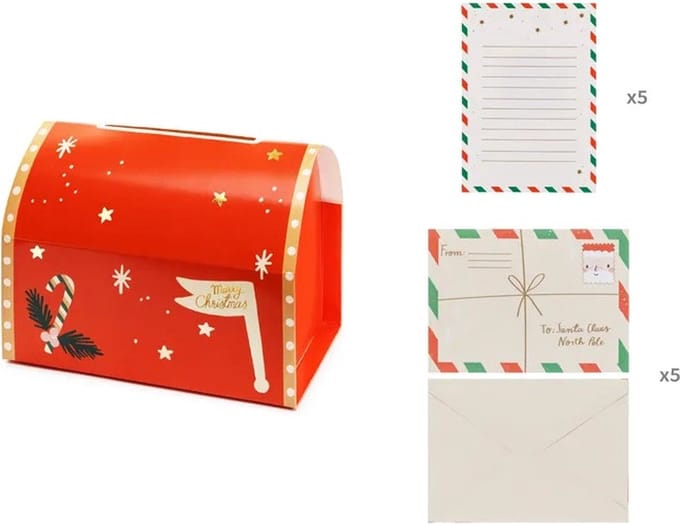 Brievenbus Kerstman - Santa mail - 13x22x14 centimeter - paper - papier - santa's mailbox