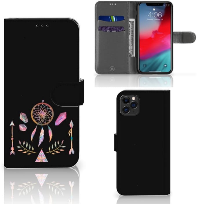 Boekhoesje voor Apple iPhone 11 Pro Max Leuk Hoesje Boho Dreamcatcher