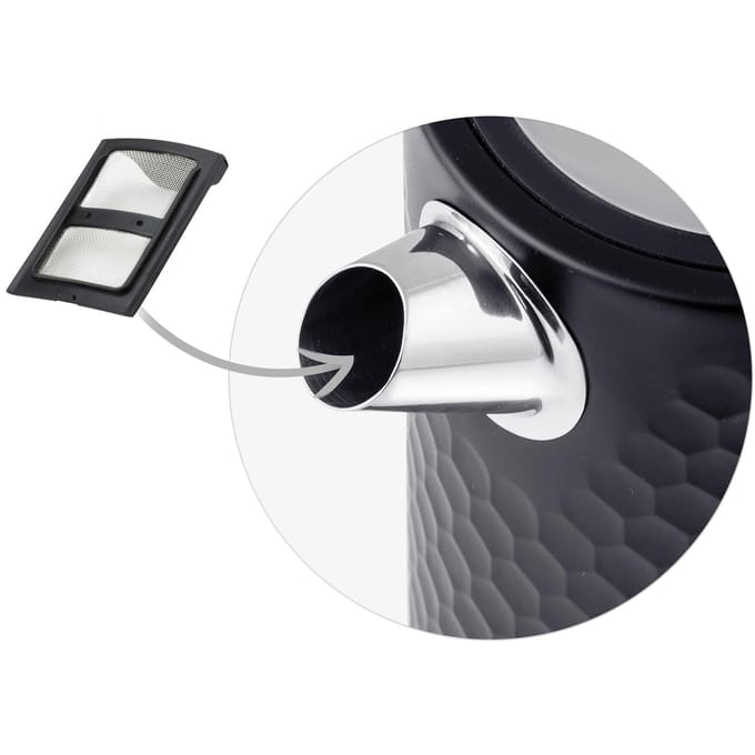 Berdsen BD-705 waterkoker 1,7l, zwart en zilver