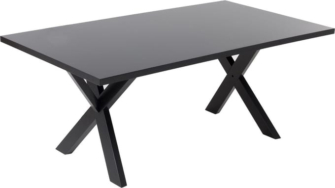 LISALA - Eettafel - Zwart - 100 x 180 cm - MDF