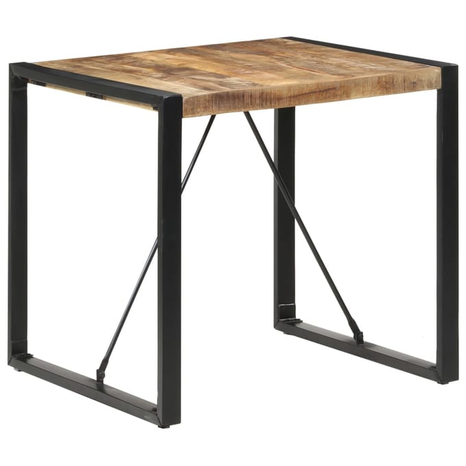 vidaXL - Eettafel - 80x80x75 - cm - ruw - mangohout