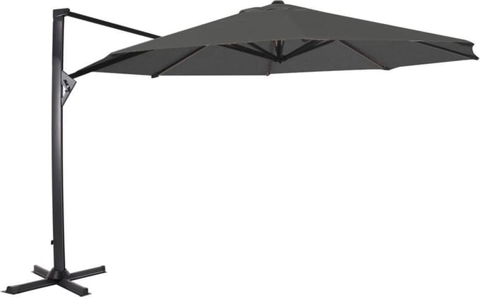 Outdoor Living - Zweefparasol Taurus grijs Ø3,5mtr