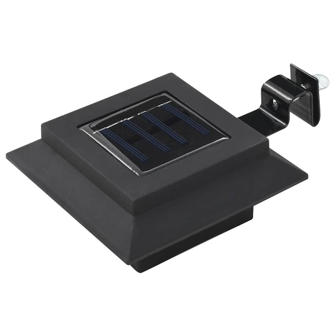 vidaXL Solarlampen 12 st LED vierkant 12 cm zwart