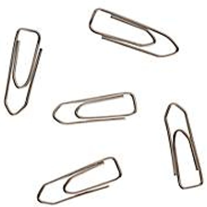 Paperclips, zonder bolvormig uiteinde, vernikkeld, 1000 stuks, lengte 32 mm