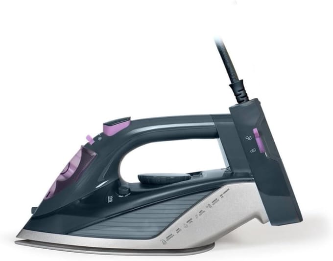 TIM® Strijkijzer Draadloos - Strijkijzer - Stomer Kleding - Grijs - 31cm x 14cm x 16cm