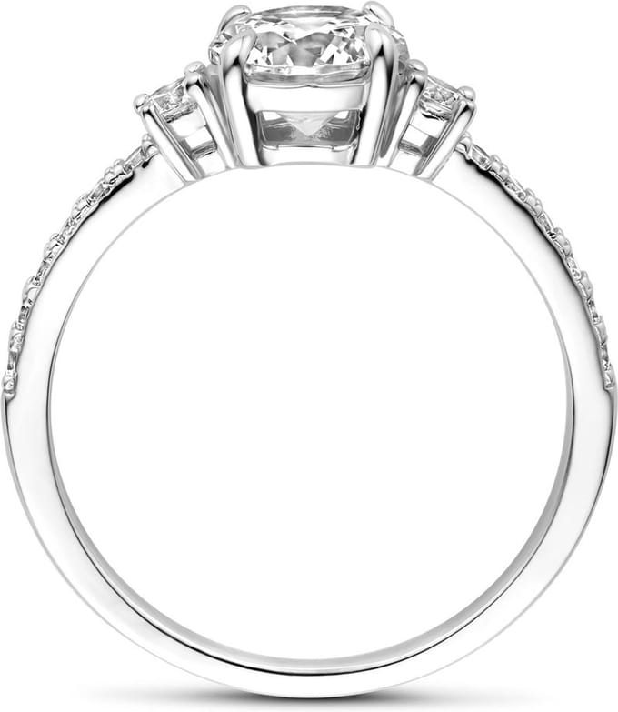 Gerhodineerd Zilver Ring Met Zirkonia 1339210