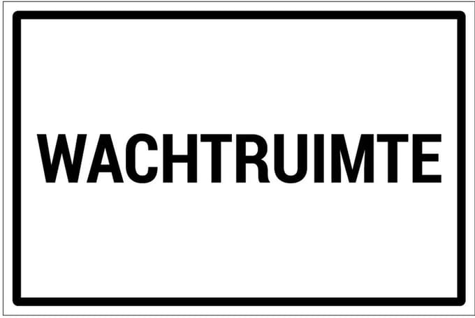 Wachtruimte bord | gecoat dibond materiaal | 45 x 30 cm