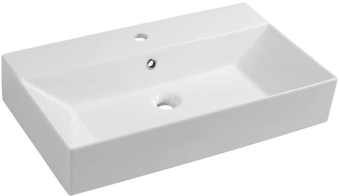 Aqualine Sistema - Wastafel 70x42 cm, met 1 kraangat, wit 10SF50070