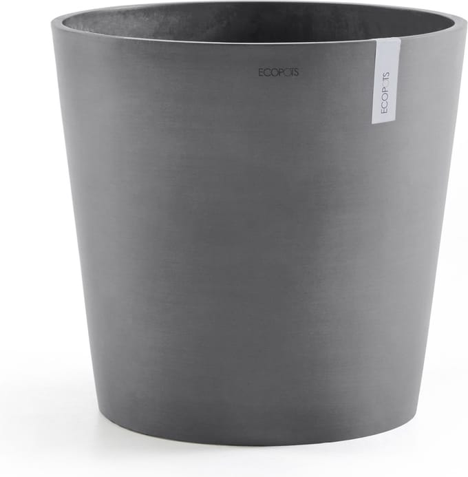 Ecopots Amsterdam 60 - Grey - Ø59 x H55,5 cm - Ronde grijze bloempot