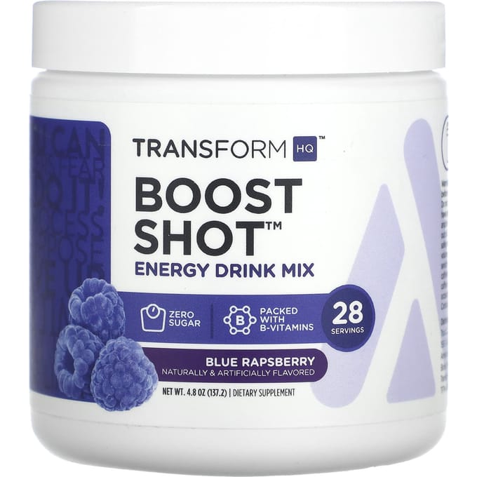 TransformHQ, Boost Shot, Energiedrank Mix, Blauwe Framboos, 4,8 oz (137,2 g)