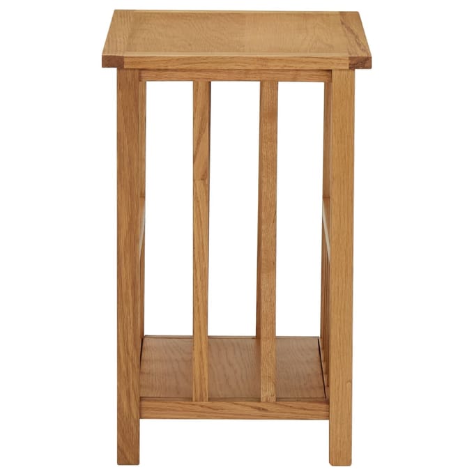 vidaXL - Bijzettafel - 45x35x55 - cm - massief - eikenhout