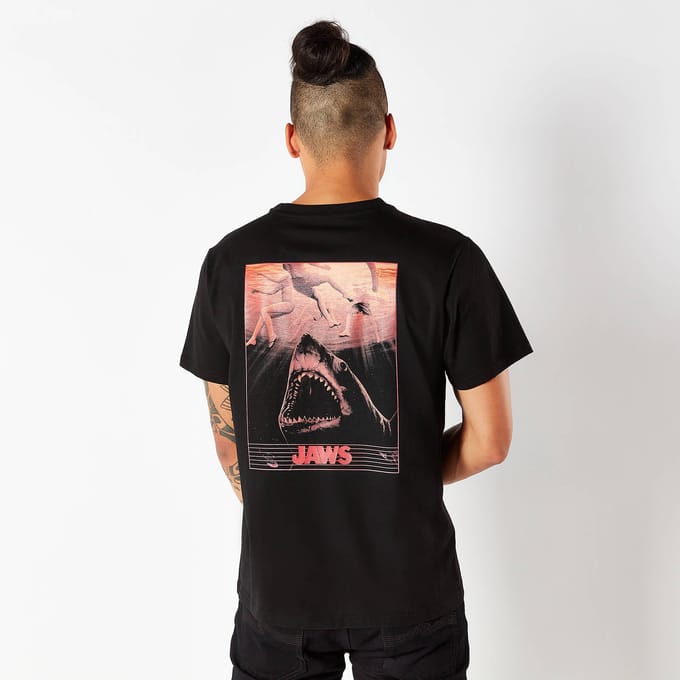 Jaws Men's T-Shirt - Zwart - L