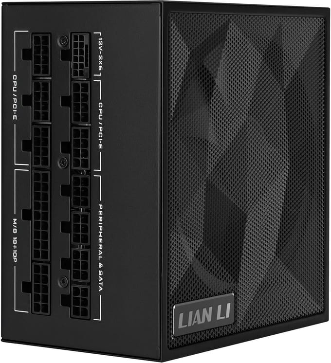 Lian Li SX1000P (Black) Voeding - 1000 Watt - 120 mm - ATX 3.1 - 80 Plus 80 PLUS Platinum