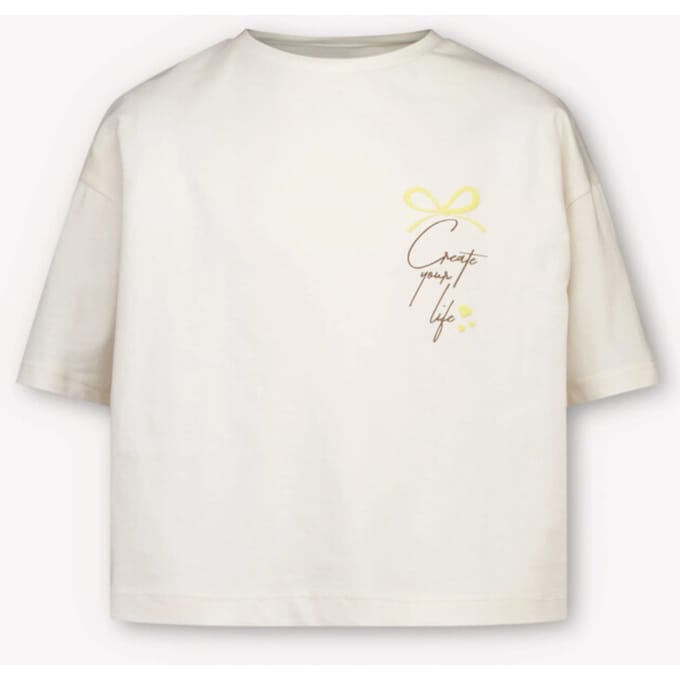 MAYORAL - Meisjes t-shirt - Maat 110 - Meisjes - Beige -