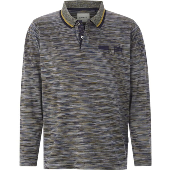 Poloshirt met lange mouwen VANDOR olijf