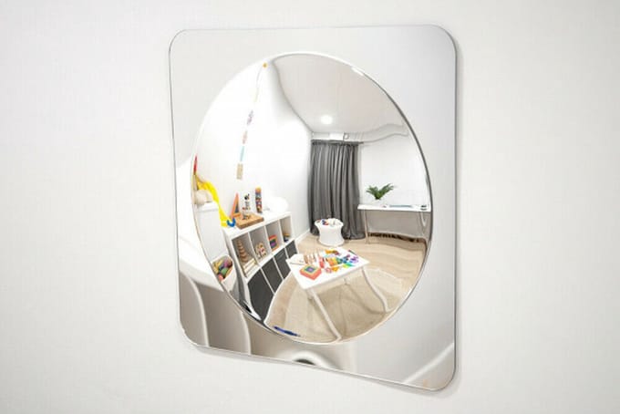 Acryl Spiegelpaneel met Koepel – Educatief Spiegelspel voor Kinderen 490 mm