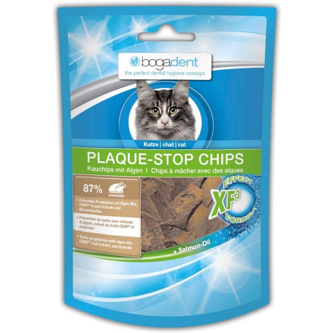 Bogadent Plaque Stop Chips Kat - Kip - Gebitsverzorging Kat - 50 g