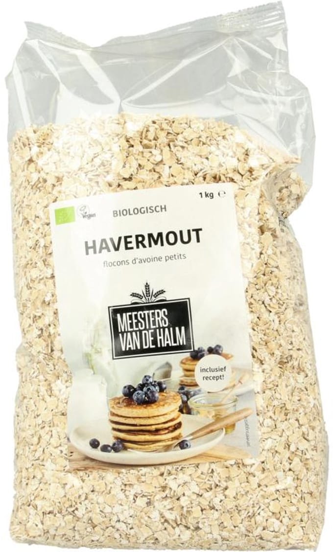 De Halm - Havermout BIO - Zak 1 Kilo - Biologisch - Ontbijtgranen