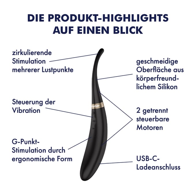 Satisfyer 'Tip Tease', 22 cm