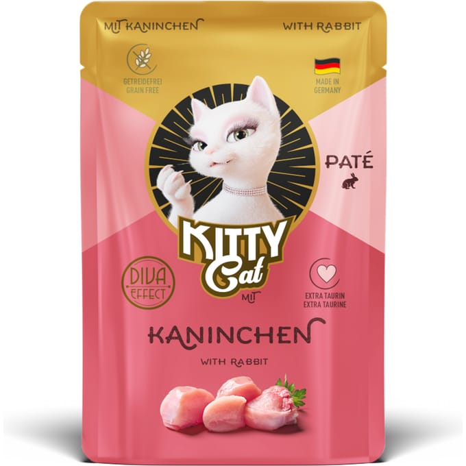 6x85g Konijn Kitty Cat Pate natvoer voor katten
