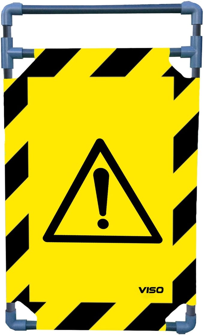 Uitbreiding interventiebarrière PVC 1 m – Logo Gevaar