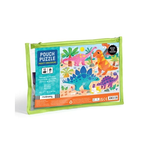MUDPUPPY Puzzel - Dinos - 36X28Cm - 12 Stukken - 2 Jaar
