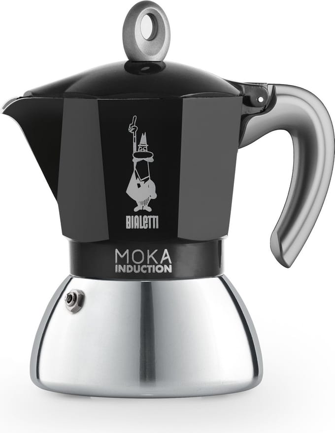 Bialetti Moka Induction Zwart Percolator – 4 kops – 150 ml – Geschikt voor Inductie