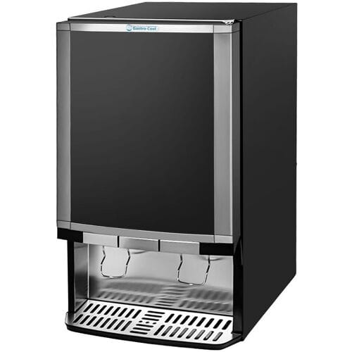 GASTRO-COOL Drankendispenser met koeling - 480mm - 65L - 1 glasdeur & lichtbak & LED-interieurverlichting - digitaal display - zwart