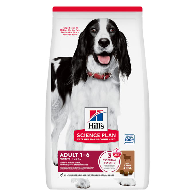 2x14kg Adult 1-6 Medium met Lam & Rijst Hill's Science Plan Hondenvoer