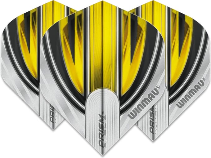 Winmau Prism Alpha Extra Thick White & Yellow - Dart Flights