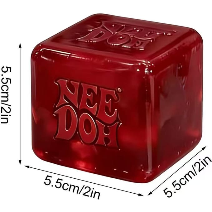 Needoh Nice Cube Sensorische Stressverlichter Fidget Tool voor Angst & Focus Bureau Sensorische Kubus voor Volwassenen & Kinderen