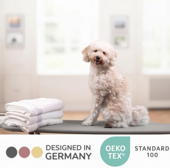 Maison Elara Strijkplankhoes 115x35 cm - Hitte & Stoom reflecterend - Grijs