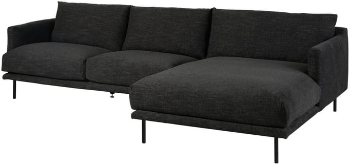 MASSIVMOEBEL24.DE hoekbank zwart hout 285x161x81 cm (BxTxH) SOFAS gedemonteerd