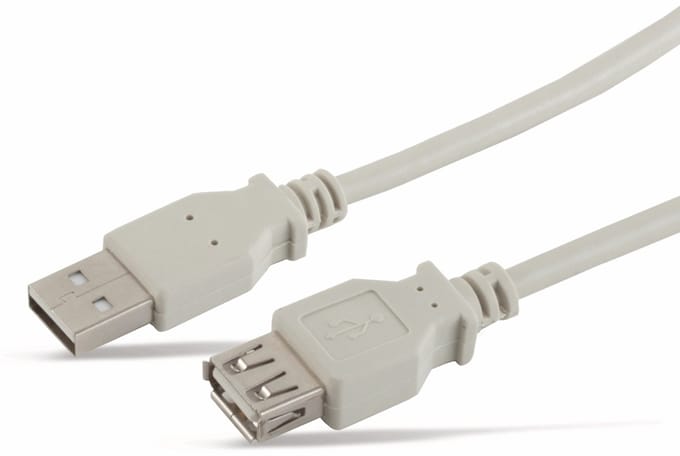 USB High Speed Verlängerung A Stecker / A Buchse USB 2.0, 0,3m