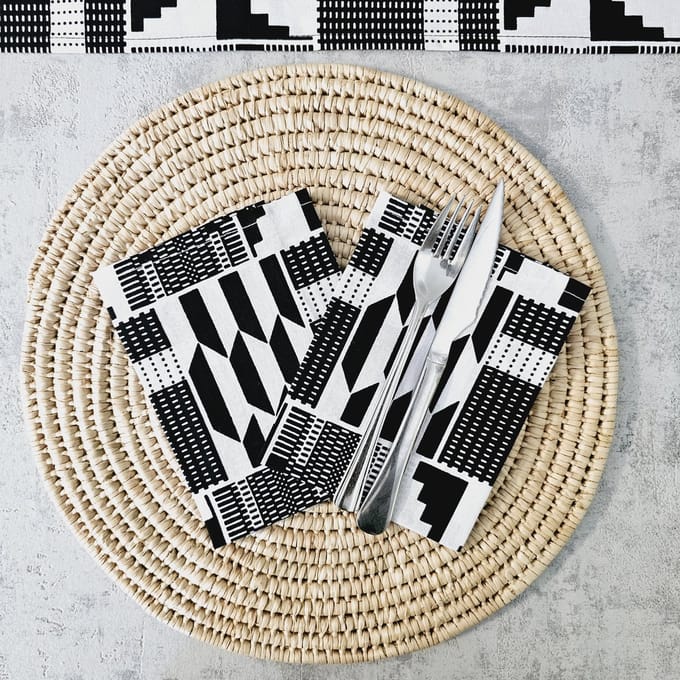 Set van 8 Servetten | 40x40cm | 100% Katoen African Print