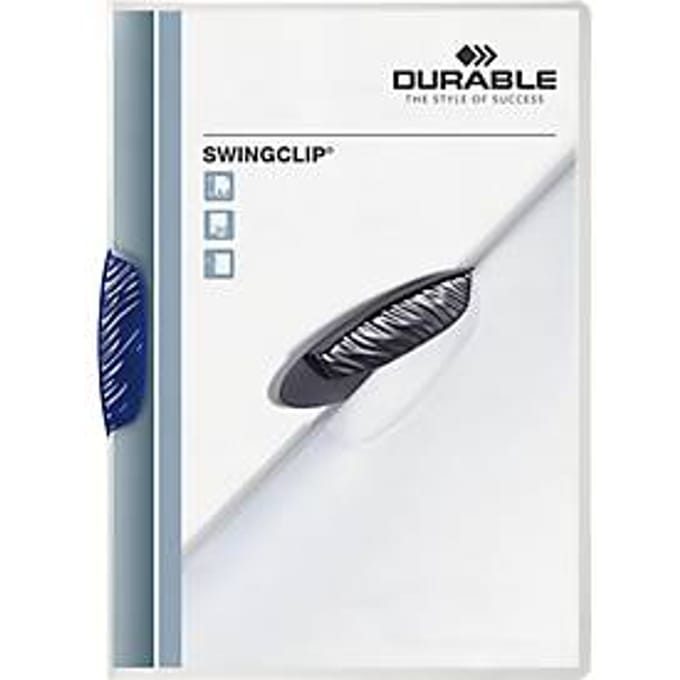DURABLE klemmap Swingclip, A4, PP, met clip, donkerblauw