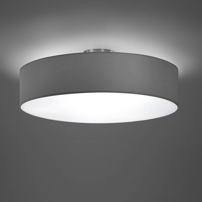 Trio Lighting Plafondlamp Hotel, mat nikkel/grijs, Ø 50 cm