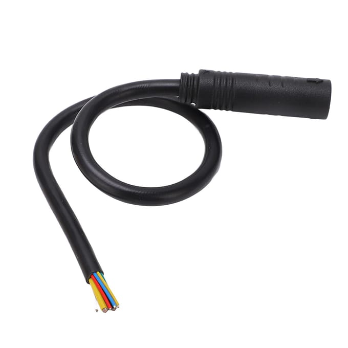 Câble d'extension de conversion de moteur de vélo électrique 9 broches 32 cm avec femelle étanche black