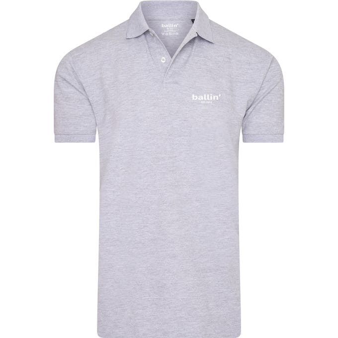 Ballin Est. 2013 - Heren Polo SS Basic Polo - Grijs - Maat L