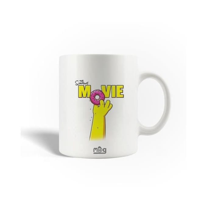 Mug en Céramique - Les Simpson - Film 2007 - 30cl - Compatible Lave-Vaisselle - Blanc